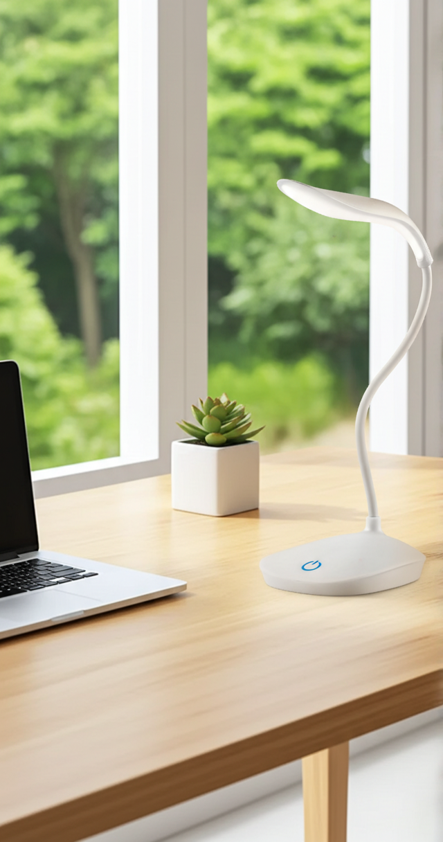 Battery Operated LED Desk Lamp – Dimmable, Eye-Friendly Study Light