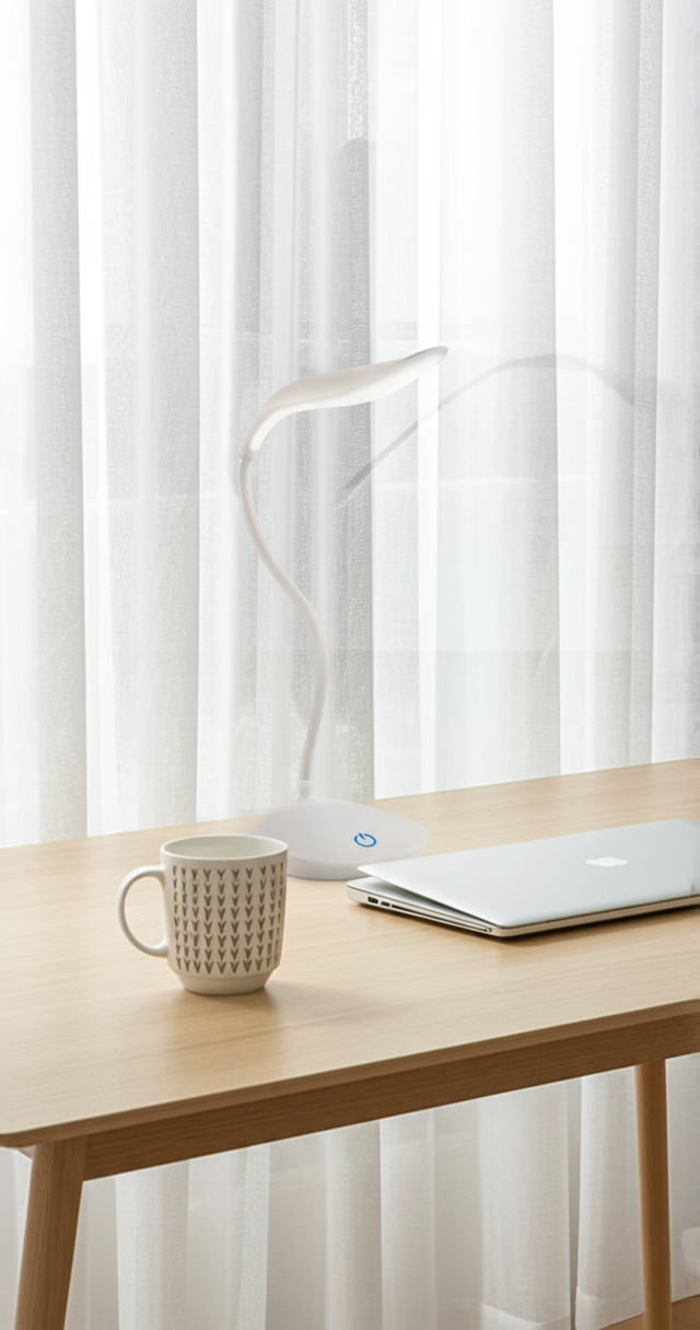 Battery Operated LED Desk Lamp – Dimmable, Eye-Friendly Study Light